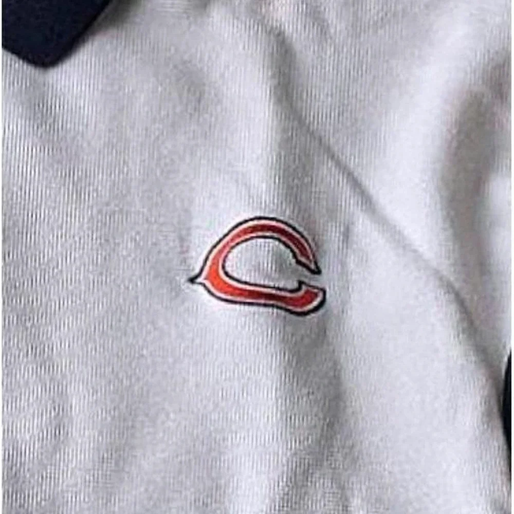 Nike Team Chicago Bears NFL Polo‎ Shirt Mens Large Vintage 90s Short Sleeve